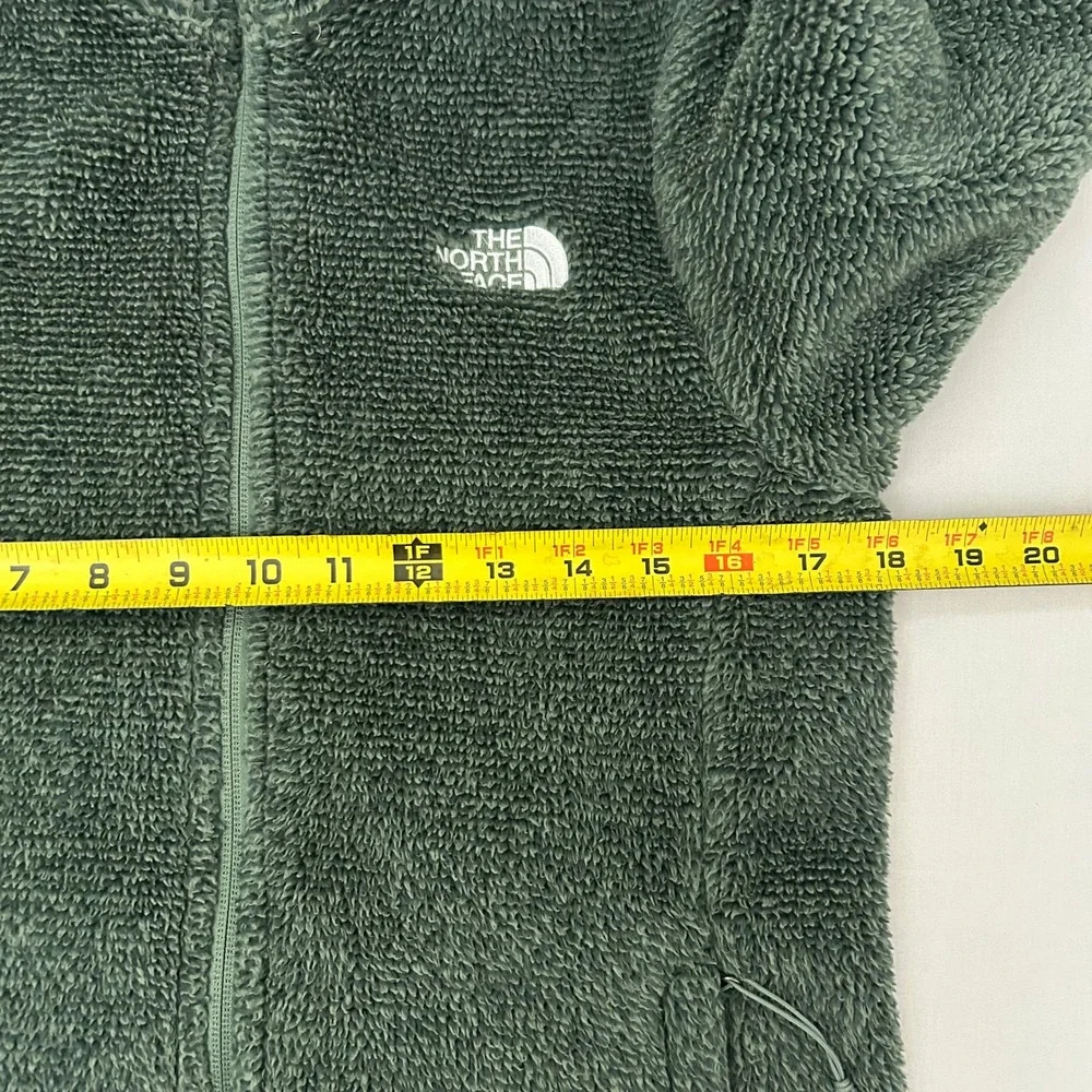 The North Face Osito Fleece Jacket Womens Small Green Full Zip High Pile Soft
